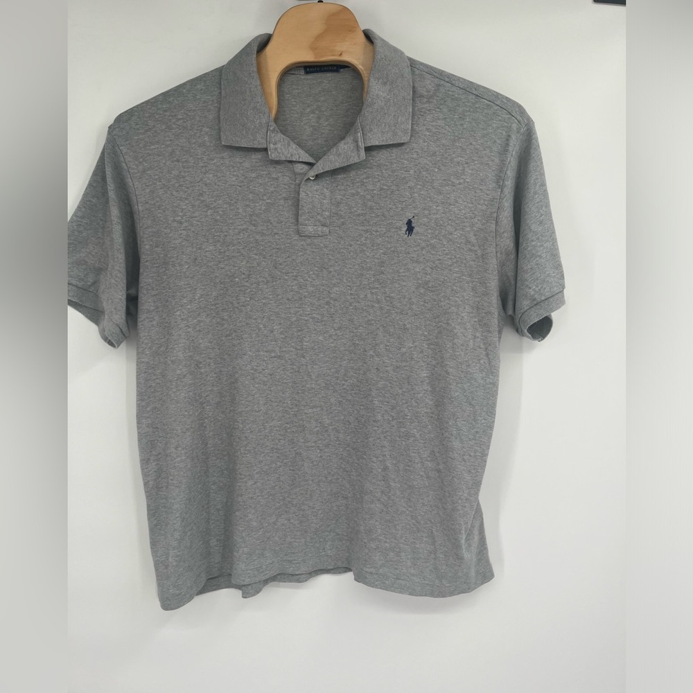 Ralph Lauren Polo Gray Short Sleeve Shirt Pony‎ Cotton Mens Sz 2XB